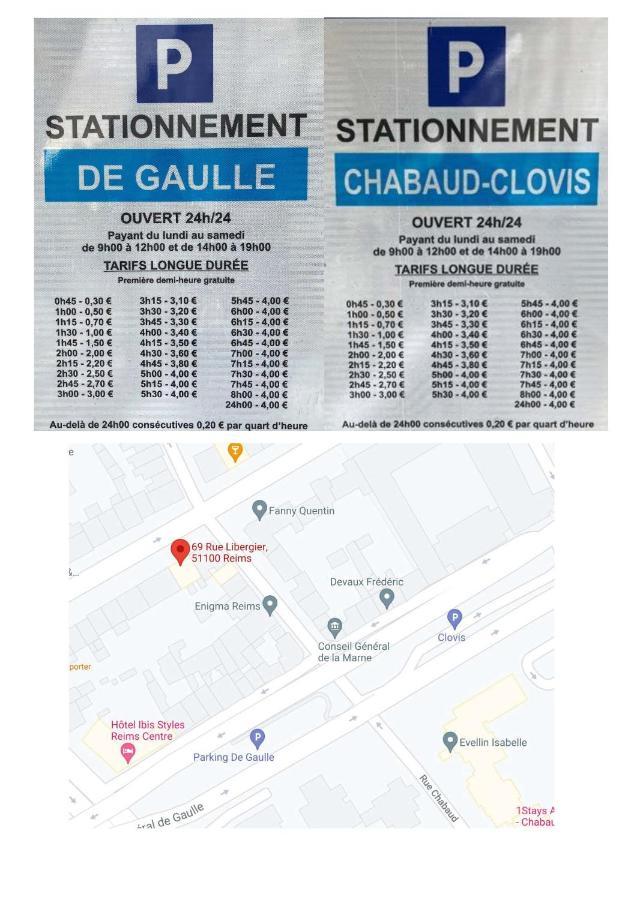 Apartamento LES ROTINS - 80m de la cathédrale Reims Exterior foto